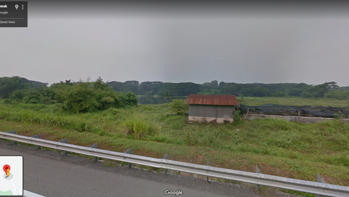 Agriculture land next to lake