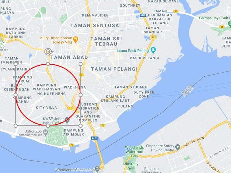 Johor Bahru – 3 acres Freehold Development Land (Only around 5 km / 15 mins to Singapore)